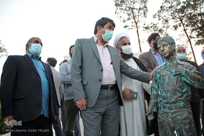 رونمایی از المان «تن و تانک» باغ موزه دفاع مقدس یزد