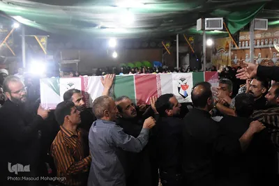 مراسم تشییع پیکر مطهر شهید محمد عبدوس از شهدای اقتدار دفاعی