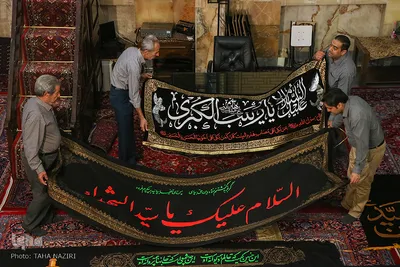 سیاه‌پوشی مسجد حاج تقی خان اراک در آستانه محرم
