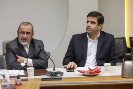 محمد محمودی کیا، عضو هیئت علمی پژوهشکده امام خمینی(ره) و انقلاب اسلامی و  محمدهادی فلاح‌زاده، رئیس دانشگاه بین‌المللی مذاهب اسلامی