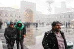 بارش اولین برف زمستانی در مشهد ـ حرم رضوی