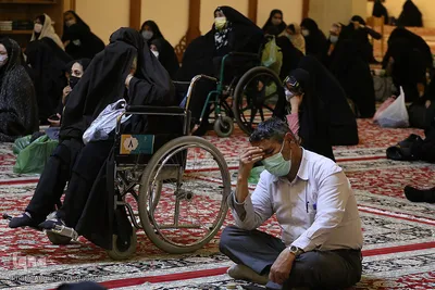 حرم شاهچراغ در سوگ باب‌الحوائج(ع)