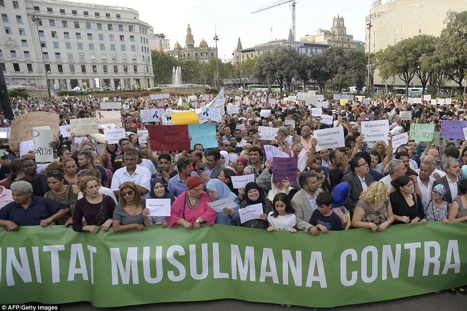Musulmin Barcelona Sun Yi Gangamin in Allah Wadai da Ta’addanci