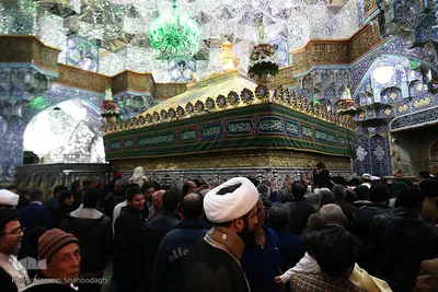 حرم فاطمه معصومه(س) در شب میلاد امام علی(ع)