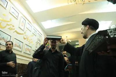 آئین بدرقه خادمان موکب امامزادگان قم مستقر در شهر مقدس سامرا