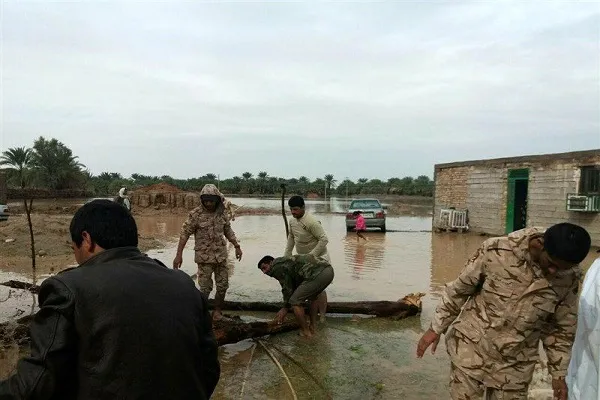جهادگران سپاه چهارمحال و بختیاری در خوزستان مشغول خدمت هستند