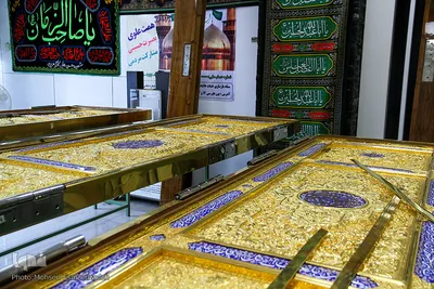 کارگاه ساخت درب‌های حرم امامین کاظمین(ع) در مشهد