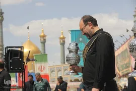 عزاداری خادمان حضرت معصومه در روز شهادت امام جواد(ع)
