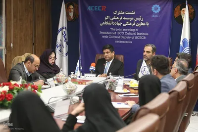 نشست مشترک رئیس موسسه فرهنگی اکو با معاون فرهنگی جهاددانشگاهی