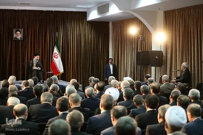 دیدار وزیر امور خارجه، سفیران و مسئولان نمایندگی‌های ایران در خارج از کشور با رهبر انقلاب
