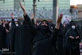 خیمه سوزان غروب عاشورا در میدان امام حسین(ع)