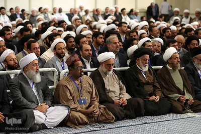 دیدار اعضای کنگره نقش شیعه درگسترش‌علوم‌اسلامی با رهبرانقلاب