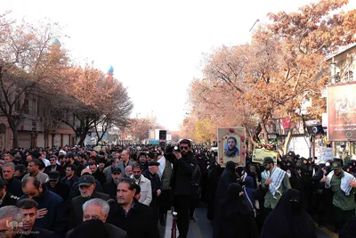تشییع لاله‌های گمنام دفاع مقدس در تبریز‎