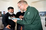 حضور فرمانده سپاه شهدا آذربایجان غربی در منزل شهیدان حمله تروریستی رژیم صهیونیستی‎