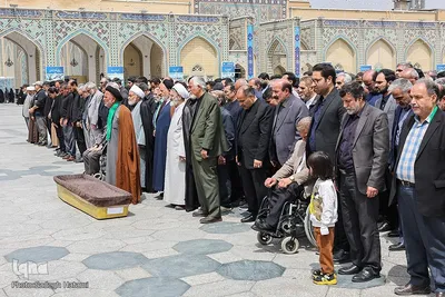 تشییع پیکر استاد وحید مجتهدزاده در حرم مطهر رضوی