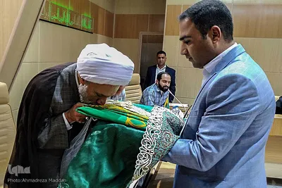دیدار اعضاء خیریه ملی ناجیان ماندگار بهشت فارس با آیت الله دژکام‎‎