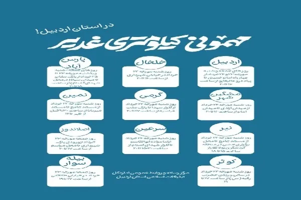 برگزاری «مهمانی کیلومتری غدیر» در سراسر استان اردبیل