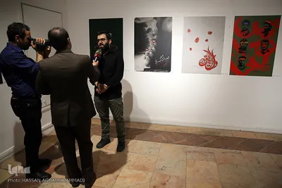 مراسم افتتاحیه نمایشگاه عکس و پوستر «گنج جنگ» در خانه هنرمندان ایران