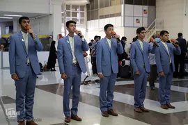 استقبال از خدام حرم مطهر امام رضا علیه السلام در فرودگاه بین‌المللی شهید سپهبد قاسم سلیمانی اهواز