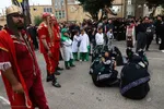 نمایش خیمه سوزان و حرکت نمادین کاروان اسرای کربلا – شهرستان اهر