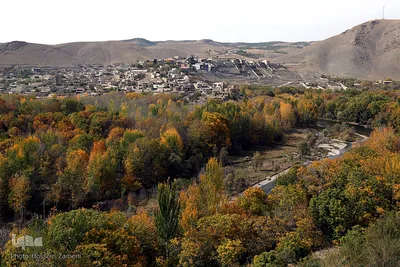 طبیعت زرد در کنار رودخانه خروشان زاینده‌رود