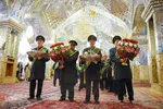 گلباران حرم شاهچراغ در شب ولادت امام رضا( ع‎‎)