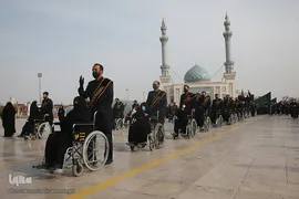 دسته سوگواری خادمان حرم مطهر حضرت معصومه(س) در سالروز شهادت کریمه اهل بیت(ع) 