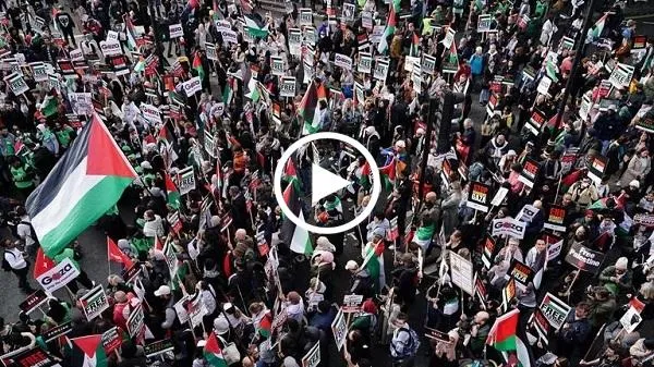 Major Pro-Palestinian March Held in London amid Tight Police Presence