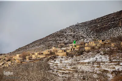 بارش برف در روستای «کندازی‎‎» - استان فارس
