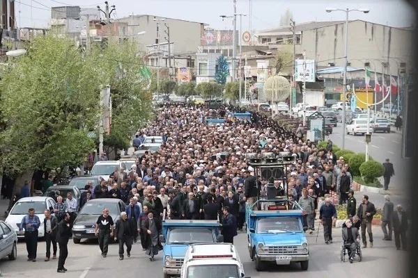آیین تشییع پیکر حجت الاسلام والمسلمین حاج شیخ محمدعلی محمدی لائینی در نکا