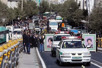 تشییع پیکر شهید مدافع حرم سجاد زبرجدی در محله خانی ابادنو