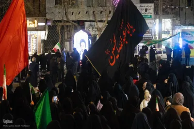 تجمع مردم درچه در سوگ شهادت رهبر انقلاب