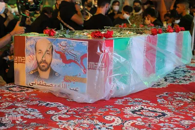 آیین وداع با پیکر شهید مدافع حرم «عین‌اله مصطفایی»کرج‎‎