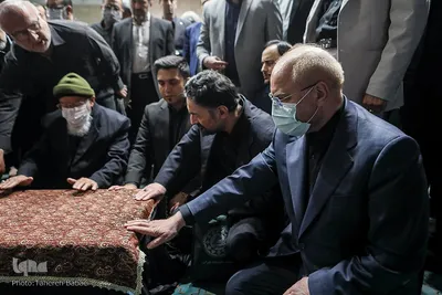  تشییع پیکر مرحوم عماد افروغ در مسجد دانشگاه تهران
