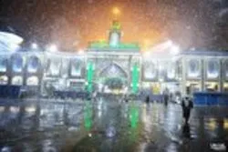 بین‌الحرمین میں پہلی بار برف باری - تصاویر+ فیلم