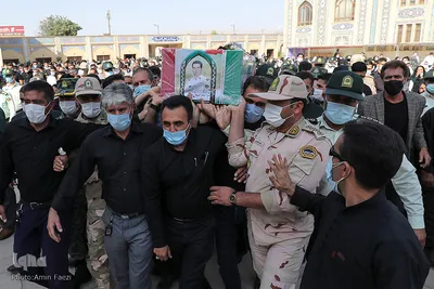 مراسم تشییع پیکر مطهر ستوان سوم شهید «صادق کریمی» - شیراز