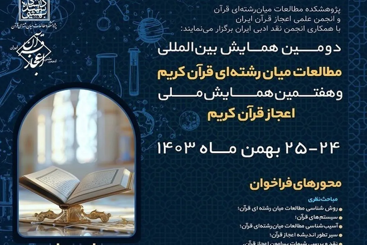 دوسری بین الاقوامی قرآن کریم مطالعاتی کانفرنس + پوستر
