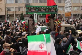 مراسم تشییع پیکر مطهر روحانی شهید مدافع امنیت در شیراز