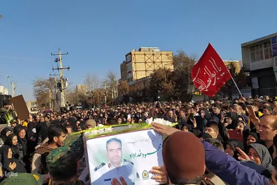 تشییع باشکوه شهید مدافع امنیت در ملایر‎