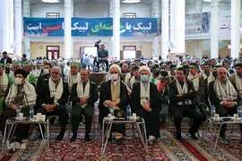 مراسم حماسه حضور بسیجیان در حرم شاهچراغ(ع)