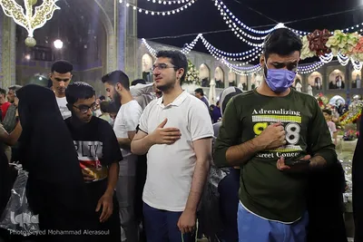 حرم مطهر رضوی در شب عید غدیرخم