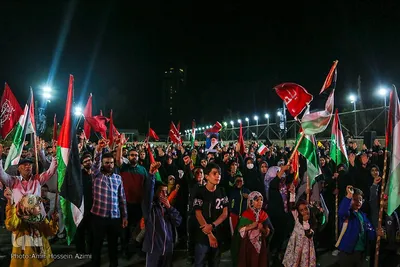 تجمع اعتراض آمیز به جنایات رژیم صهیونیستی امیرحسین عظیمی‎