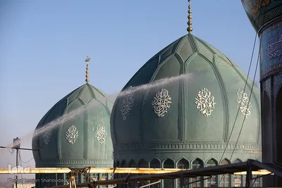 آیین شست و شوی گنبد مسجد جمکران
