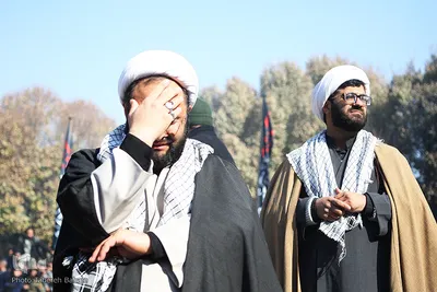 تشییع پیکر دو شهید گمنام در نعمت آباد تهران