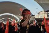 فیلم | دسته خونخواهی امام شهید امت اسلام در مسیر پیاده‌روی اربعین