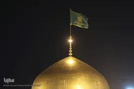 حرم مطهر رضوی در شب ولادت حضرت علی(ع)