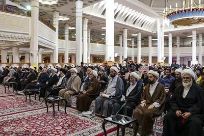 تجمع حوزویان شیراز در محکومیت جنایات صهیونیست‌ها‎