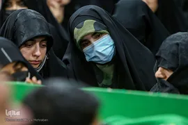 وداع با پیکر مطهر شهید مدافع امنیت طلبه بسیجی حسن مختار‌زاده