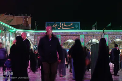 حرم فاطمه معصومه(س) در شب میلاد امام علی(ع)