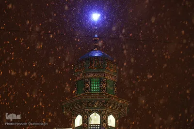 اولین برف زمستانی در قم